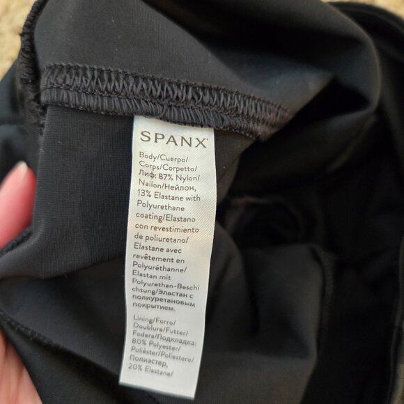 Spanx Leggings Womens Large Petite Black Gray Camo - Picture 4 of 7